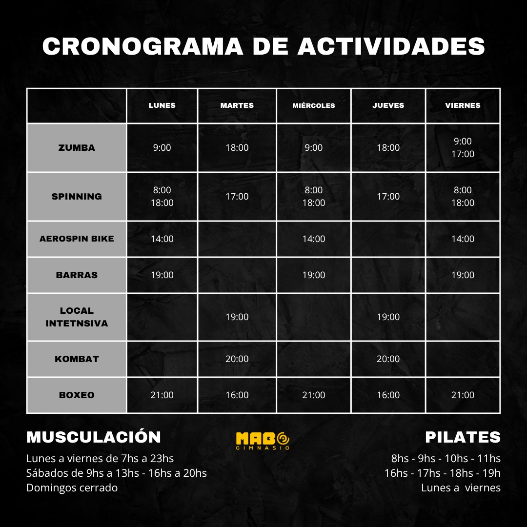 Gimnasio - 💥 ¡Junio arranca con todo en MAB! 💥 Ya está disponible el ...