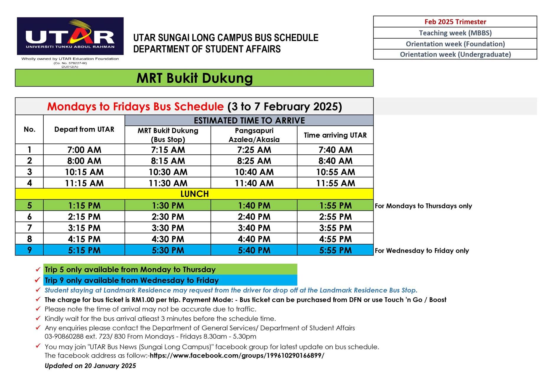UTAR Bus News (Sungai Long Campus) | Facebook