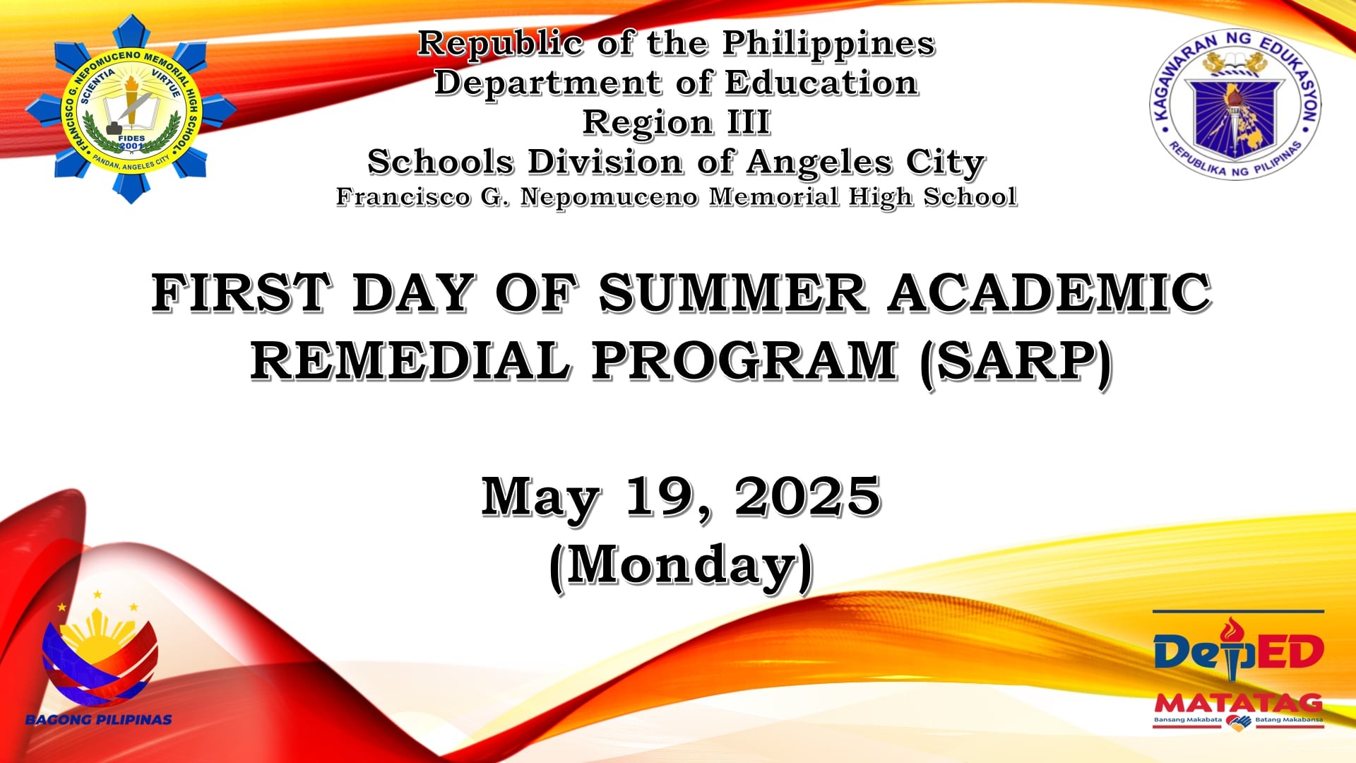 📌 The Summer Academic Remedial Program (SARP) officially begins on MAY ...