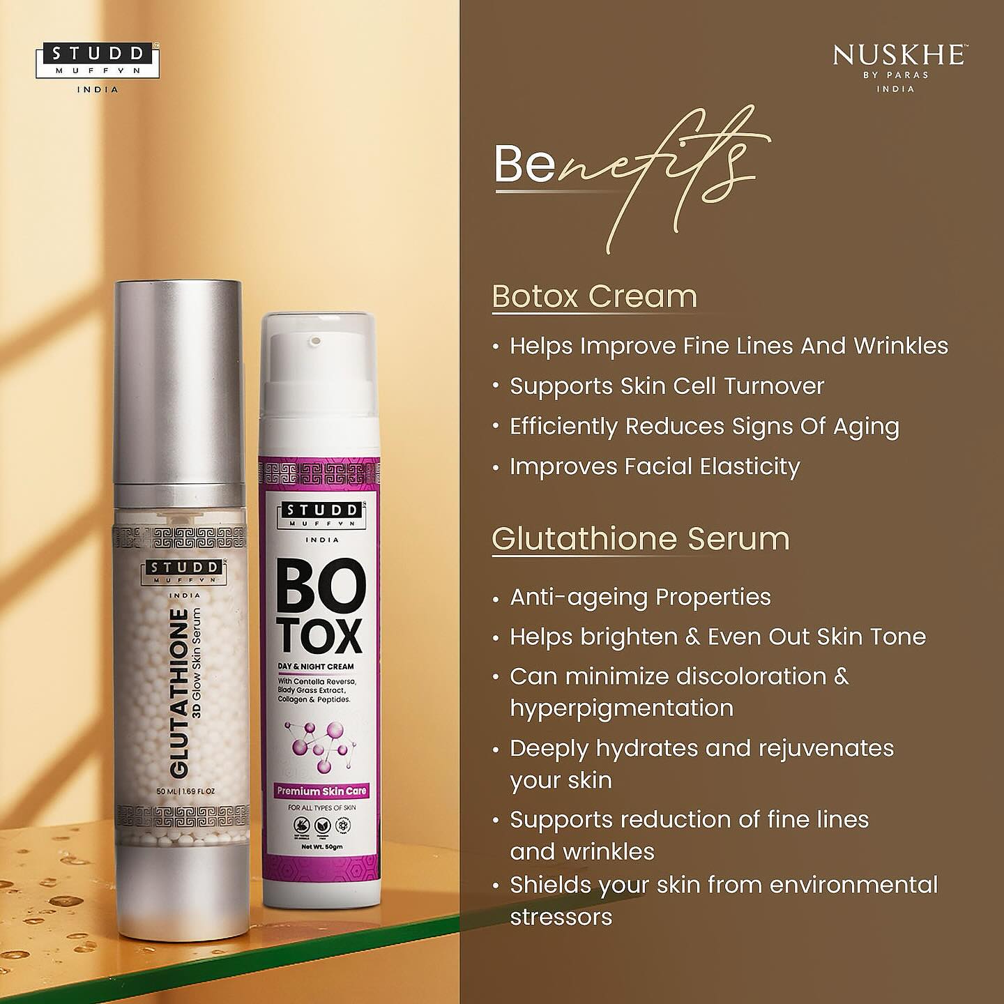 botox glutathione Revitalize your skin 24/7 with Studd Muffyn's Premium CREAM❤️💫 Infused with CENTELLA REVERSA this powerful formula 💫Boosts collagen 💫Hydrates deeply 💫Combats signs of aging Say goodbye to fine lines and hello GHK-Cu Copper Peptide 0.5% Size:2mg metabolic research blend