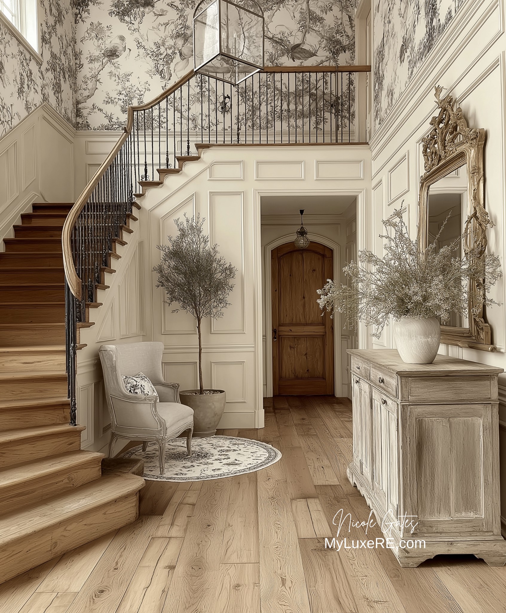 Nicole Gates - A foyer that feels like a work of art. 🤎🖤... | Facebook
