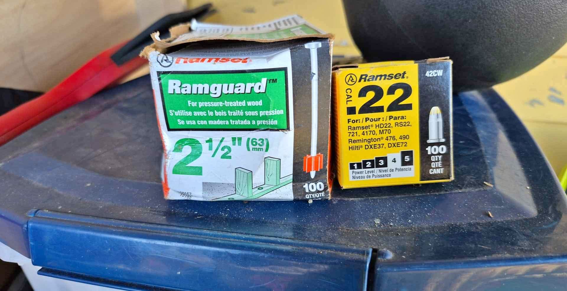 Ramguard Ramset Fasteners and .22 Powder Actuaters Set - Miscellaneous ...