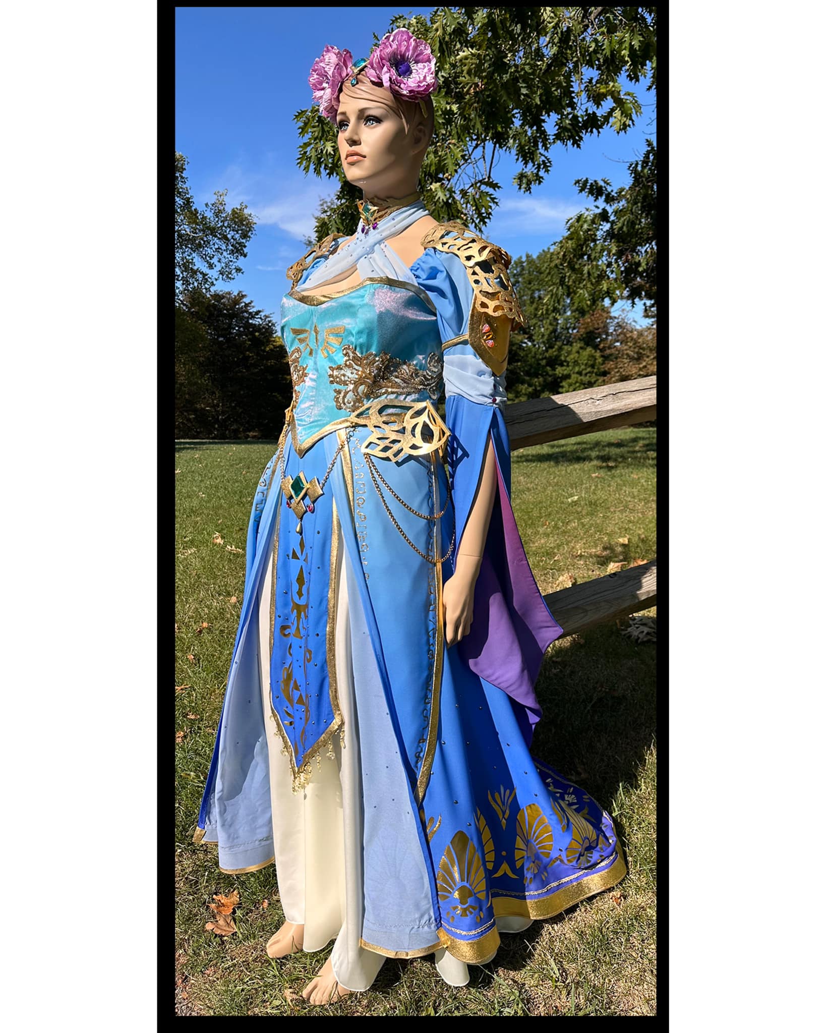 zelda blue dress Maxi Overdress Tall / 2X / Limited Divine soft rayon Zelda BOTW Dress - Breath