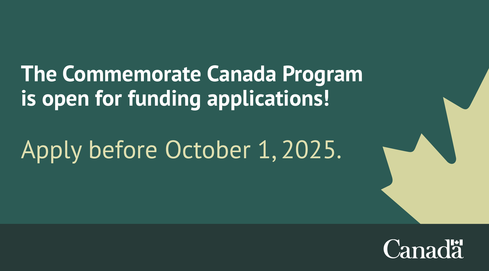 📅 Apply for funding through the... - Canadian Heritage | Facebook