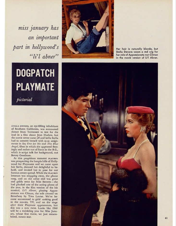 Playboy Review "Dogpatch Playmate". Stella Stevens,...