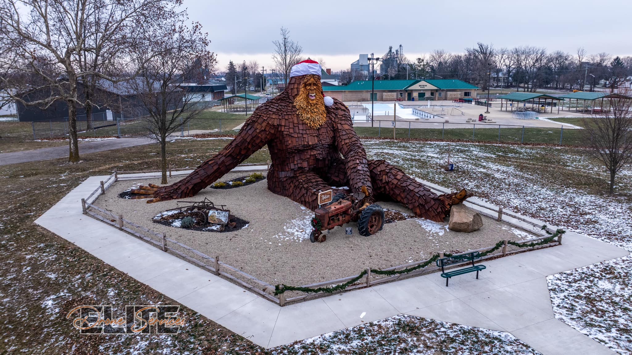 Ohio's giant 30-foot Bigfoot sculpture in Celina