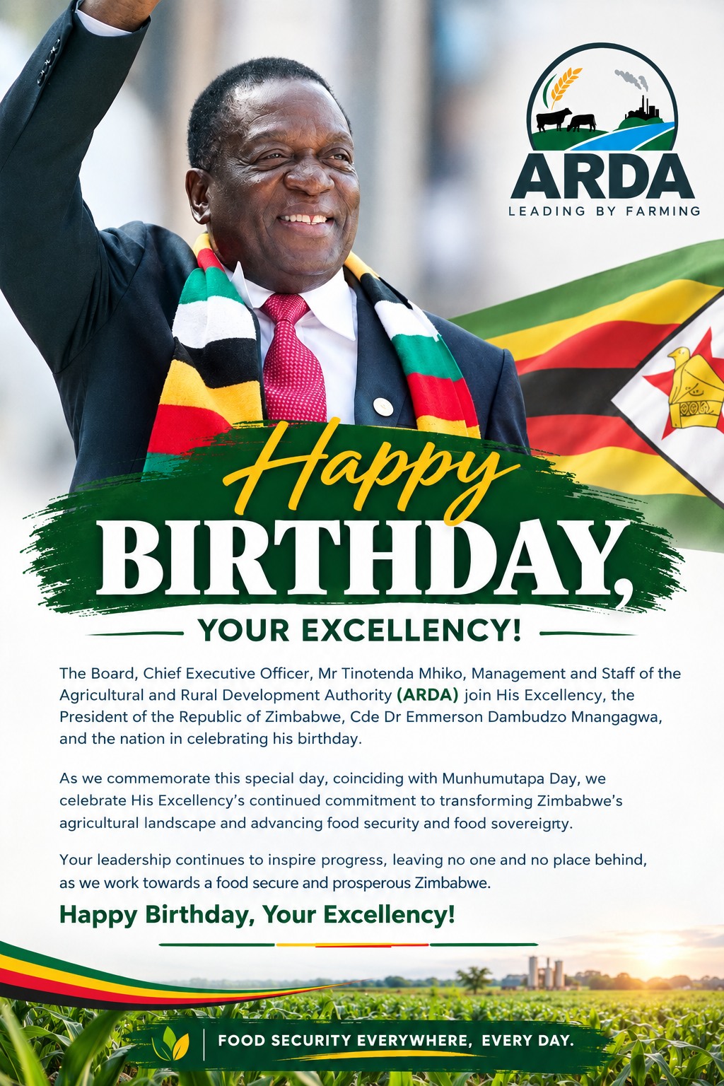 Happy Birthday, Your Excellency!