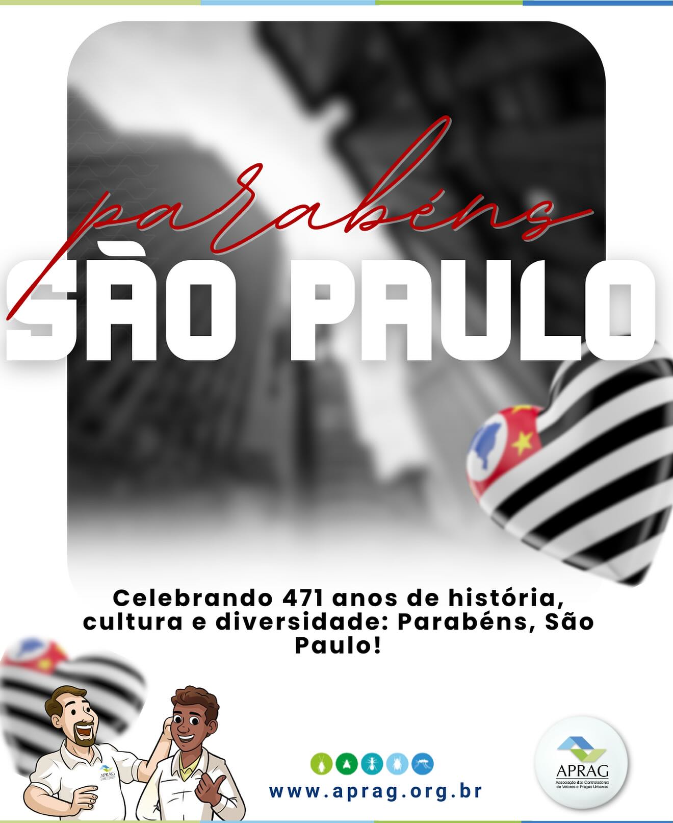 Aprag - Hoje celebramos a grandiosa São Paulo, uma cidade que nunca ...