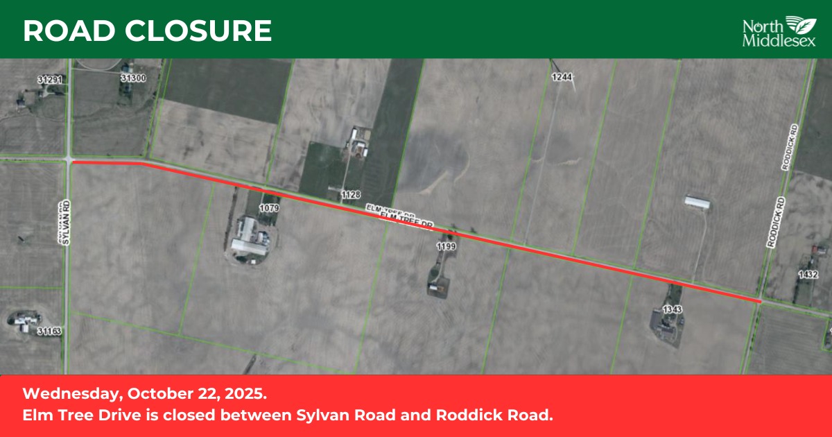 ROAD CLOSURE NOTICE... - Municipality of North Middlesex | Facebook