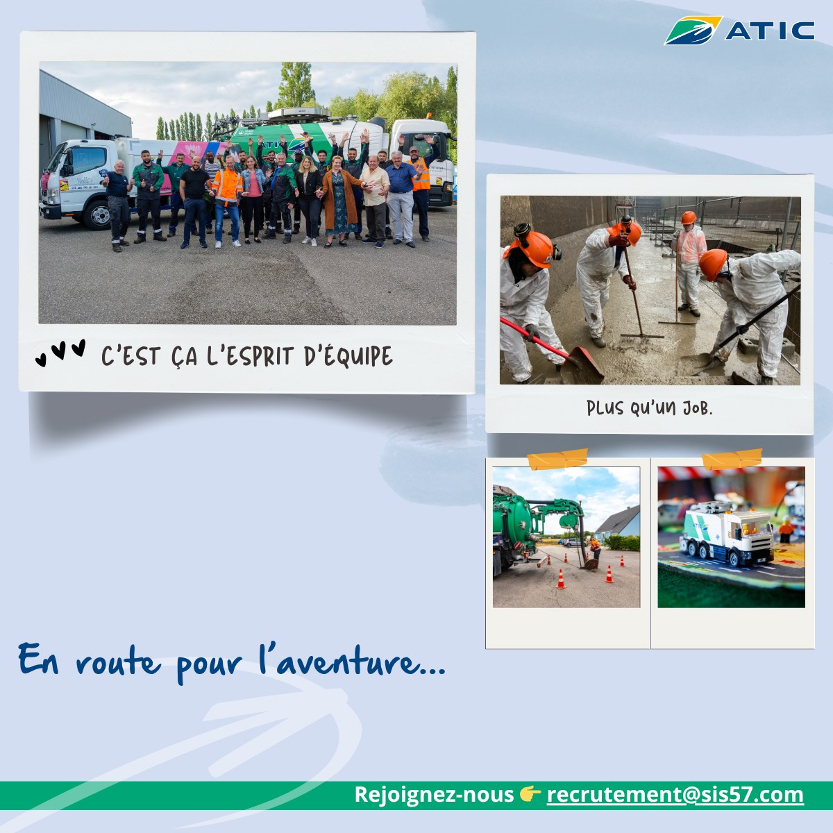 ATIC - 𝗖𝗼𝗻𝘀𝘁𝗿𝘂𝗶𝘀𝗲𝘇 𝗹'𝗮𝘃𝗲𝗻𝗶𝗿 𝗱𝗲 𝗻𝗼𝘀 𝗺é𝘁𝗶𝗲𝗿𝘀 𝗮𝘃𝗲𝗰 𝗻𝗼𝘂𝘀 !🌟 ATIC SA recrute ...