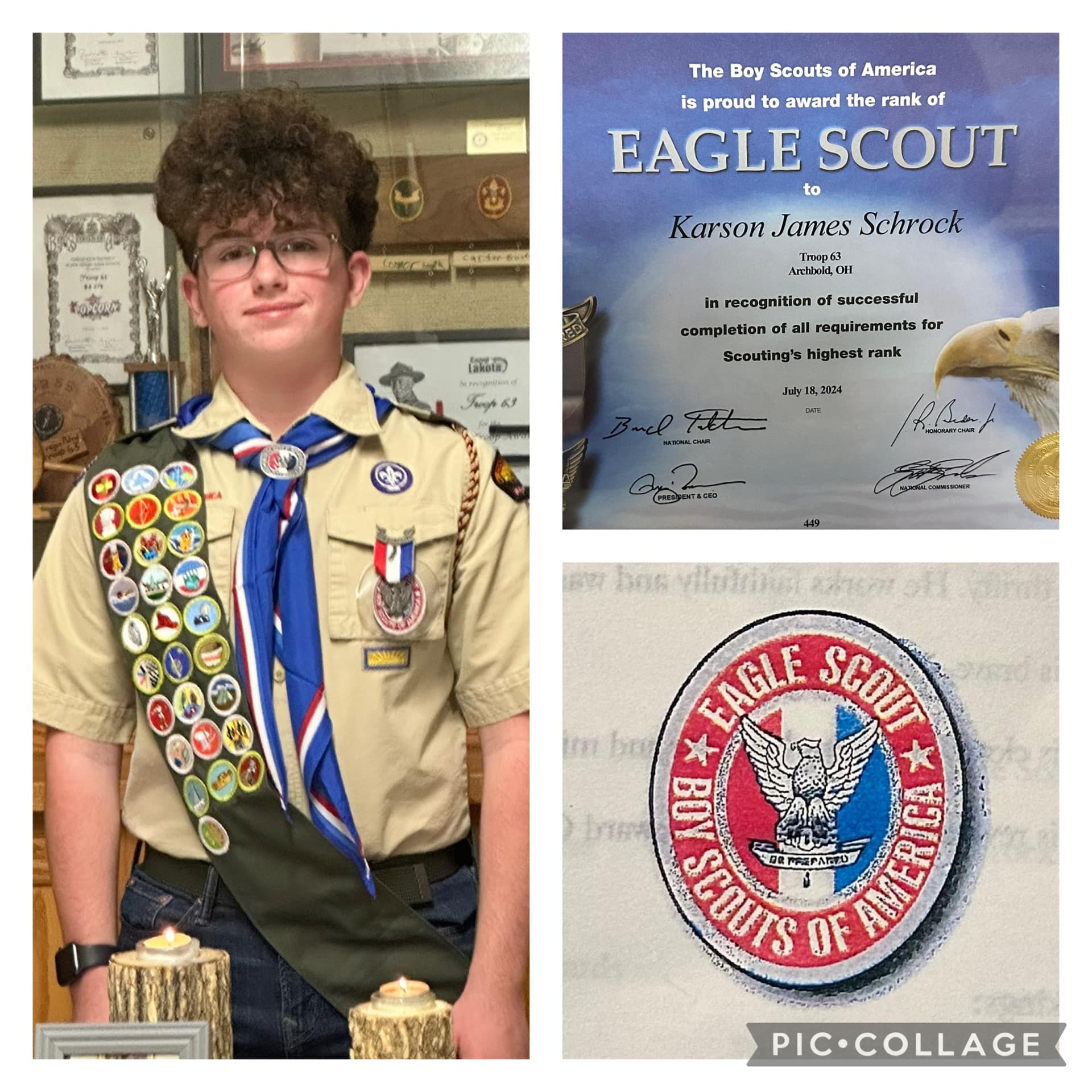 Archbold - Tonight we celebrated Karson Schrock! He earned his Eagle ...