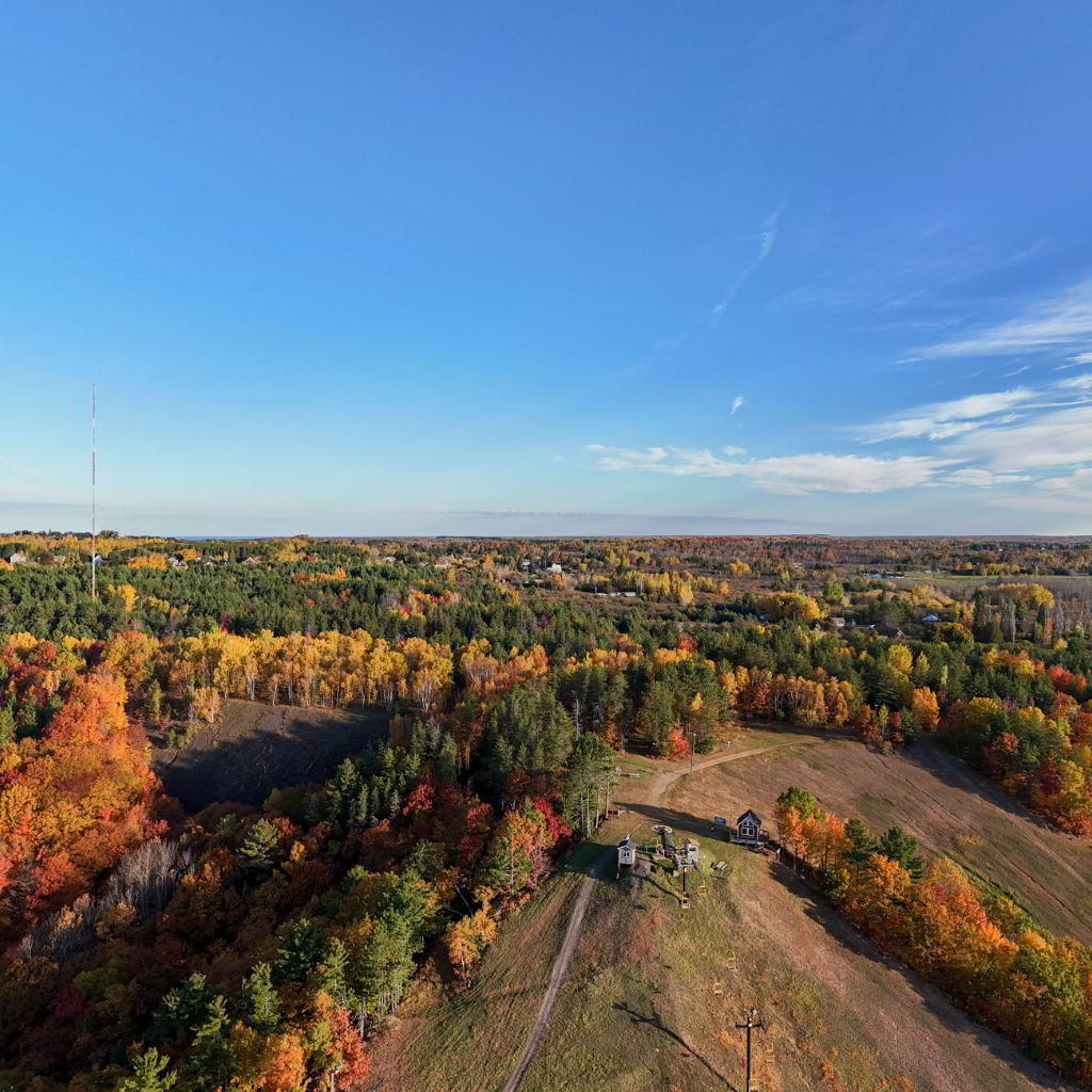 In - October 18, 2025: Fall Colors over Mont Ripley! Beautiful day up ...