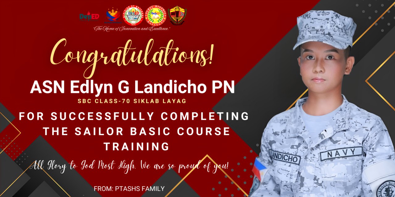 DepEd - Congratulations to ASN Edlyn G Landicho PN for successfully ...