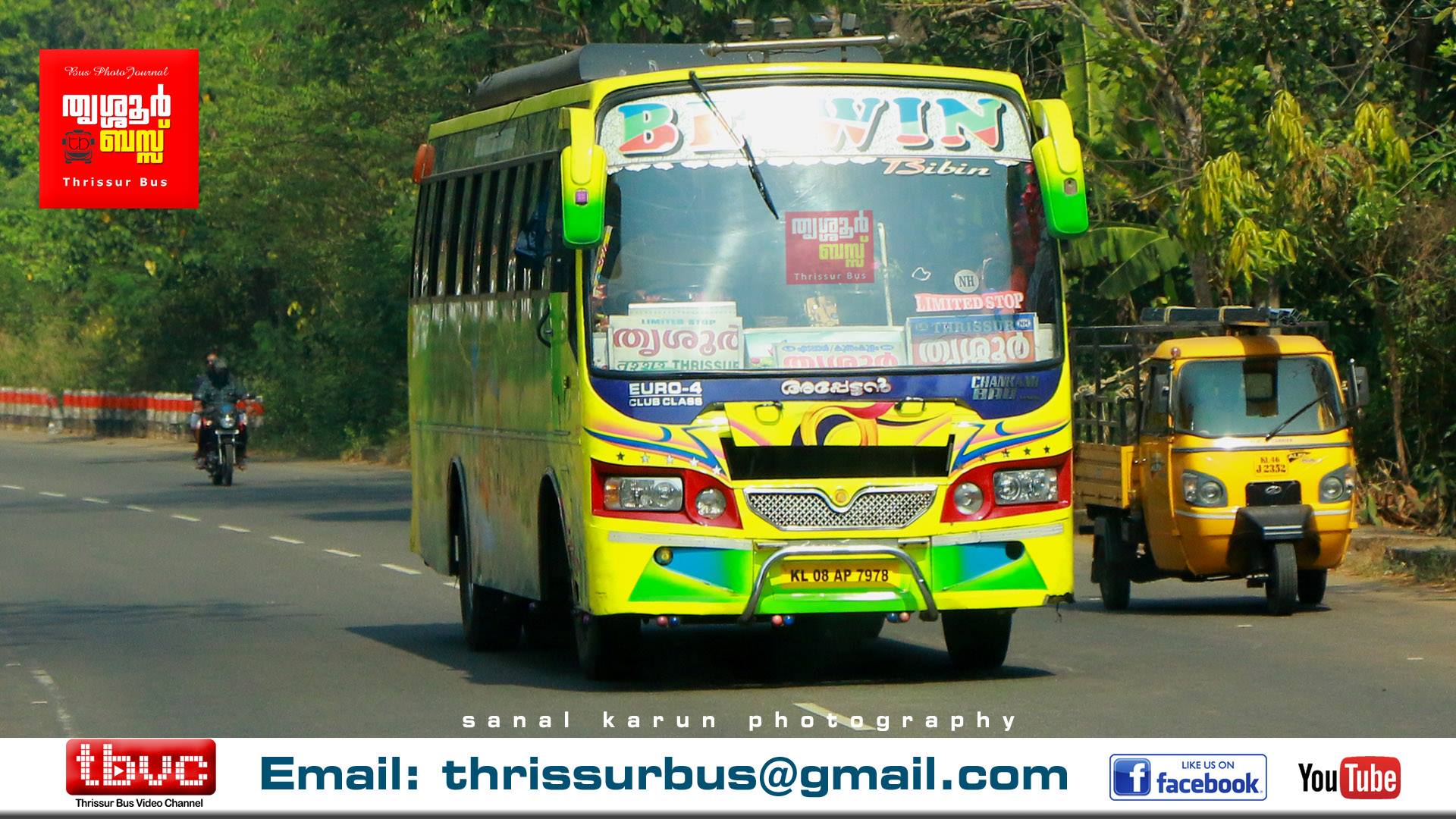 Thrissur - BELWIN BIBIN KL08 AP 7898 THRISSUR - KUTTIPPURAM Route ...