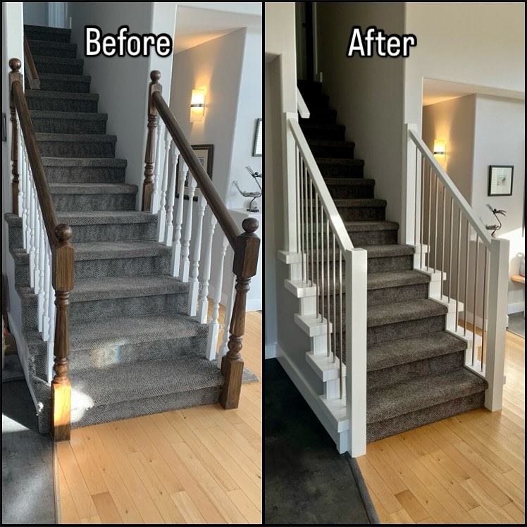 GW - Another before and after where the old filleted rail didn’t match ...