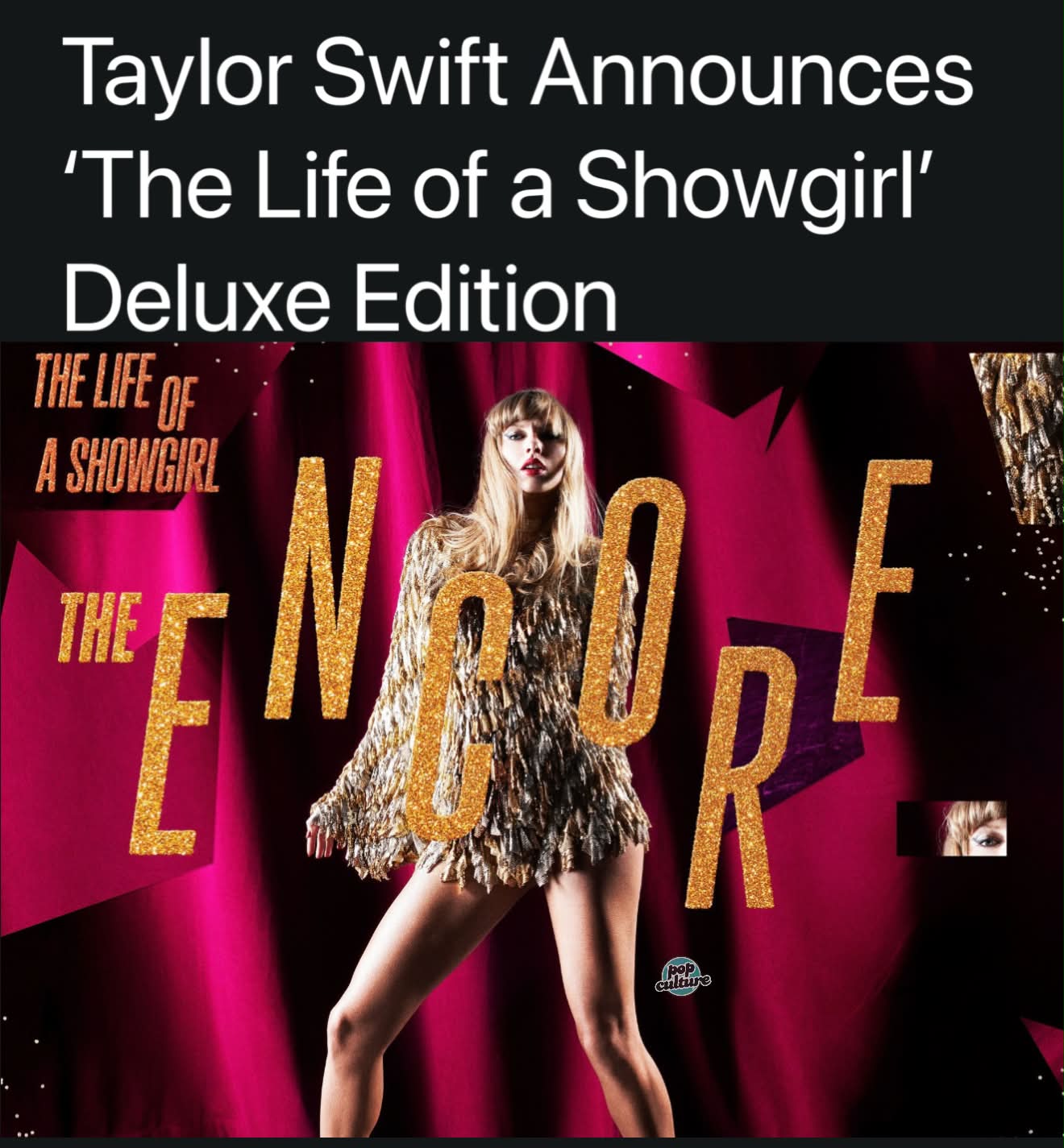 🚨 Taylor Swift announces the deluxe edition of The Life of a