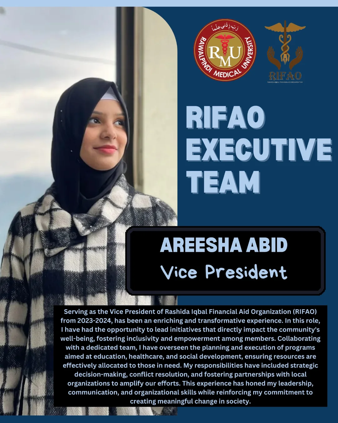 RIFAO (RASHIDA IQBAL FINANCIAL AID ORGANIZATION) | Rawalpindi