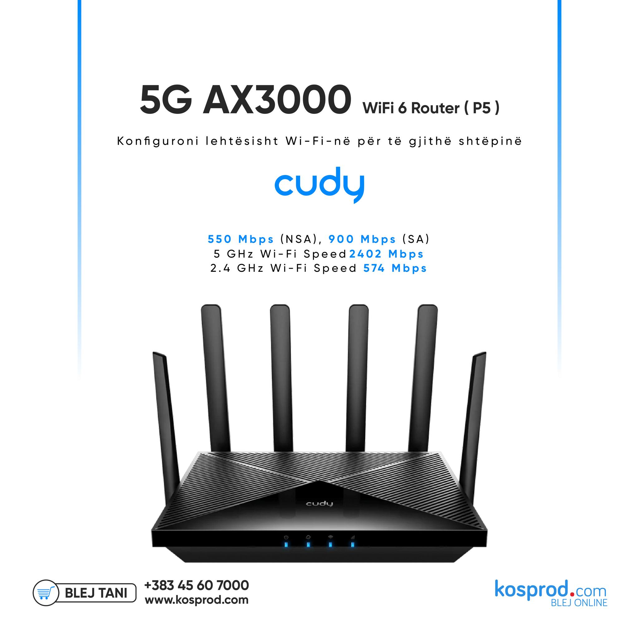 KosProd - Experience Ultra-Fast 5G with Cudy AX3000 Wi-Fi 6 Router (P5 ...