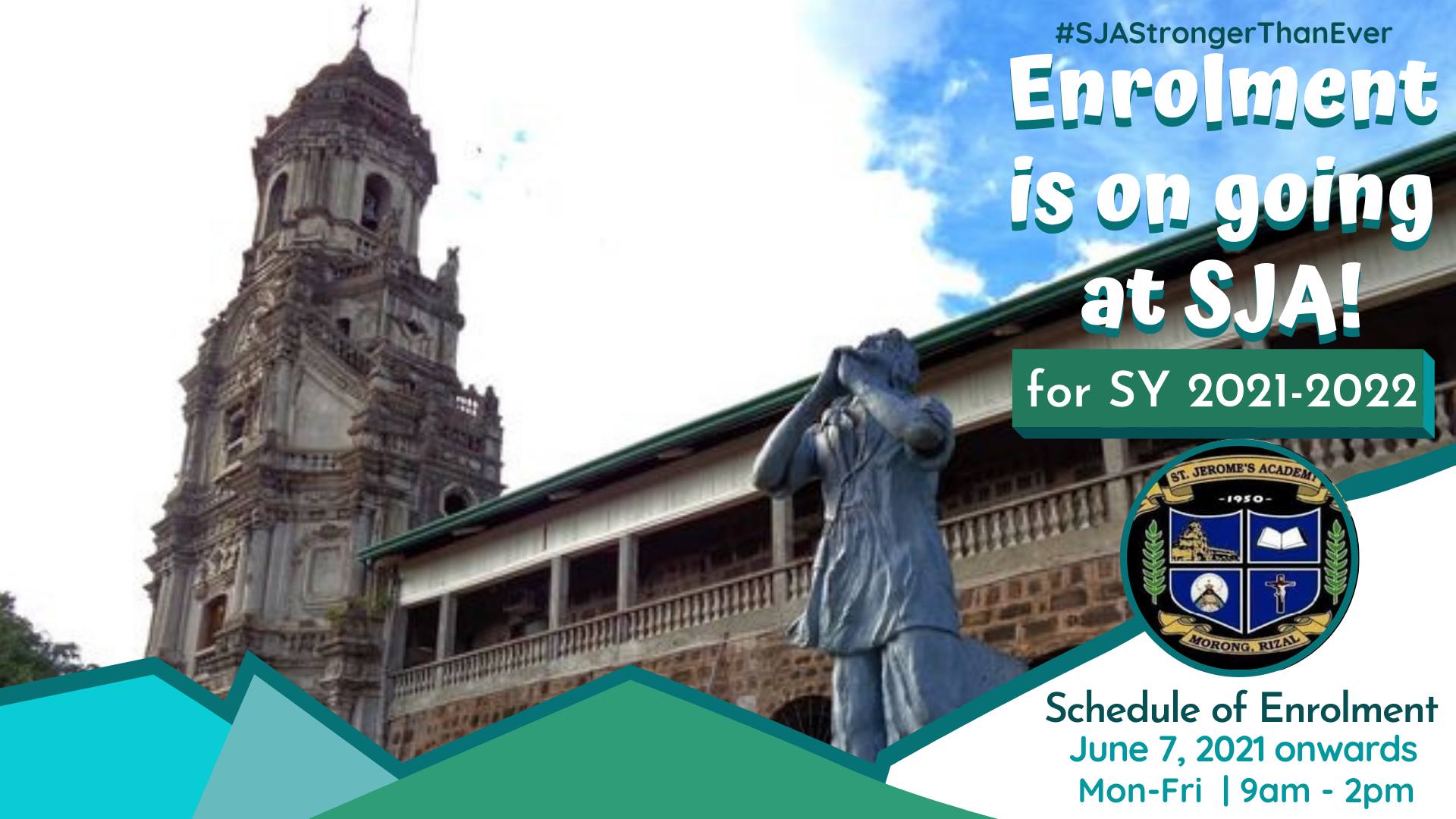 SJA is now open for enrollment for... - St. Jerome's Academy
