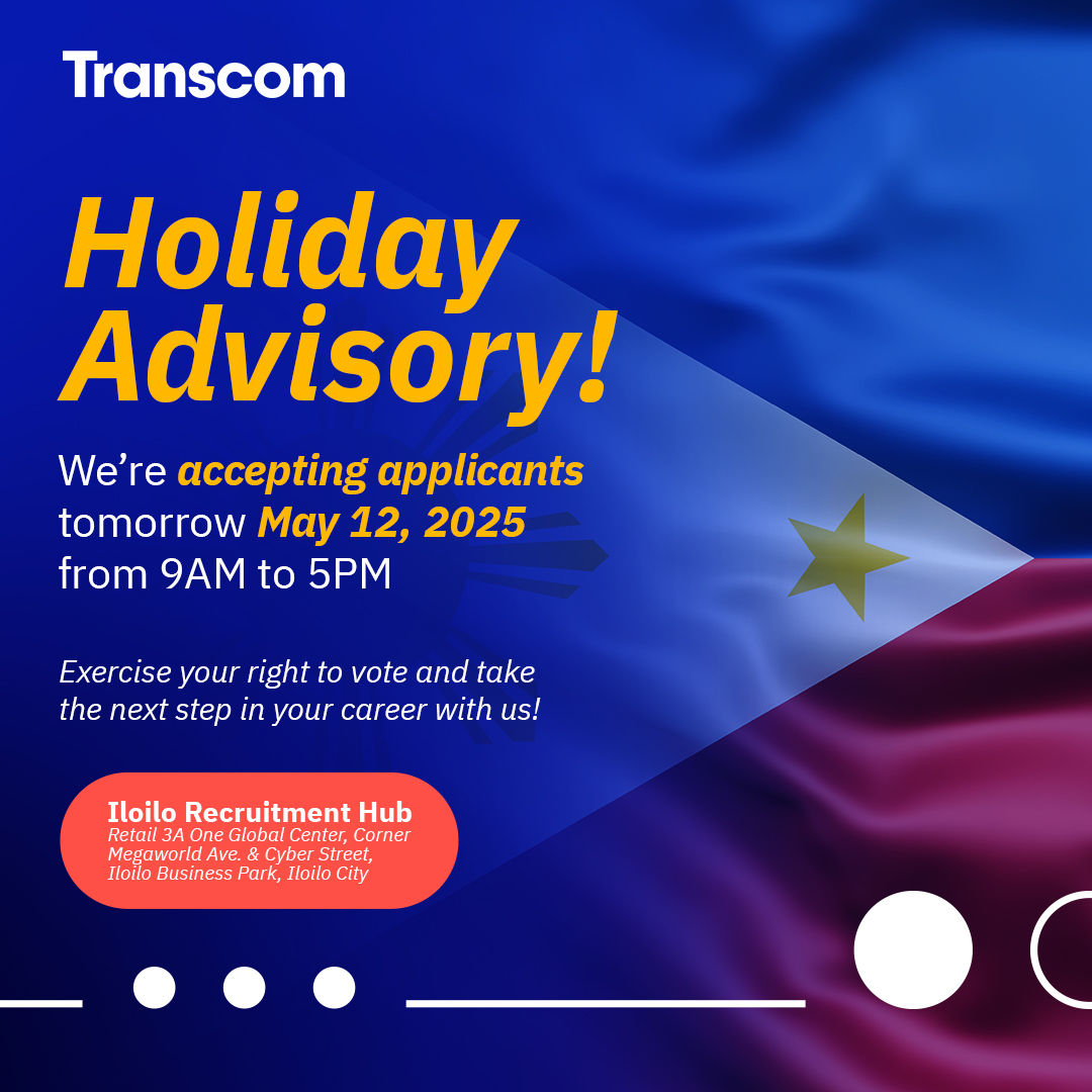 Transcom - We’re Open This May 12, 2025! 🗳️ After casting your vote ...