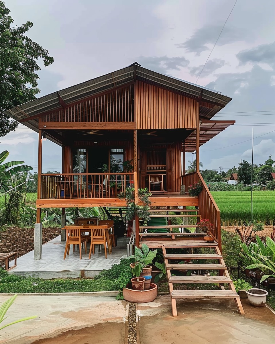 แบบบ้านในฝัน - ไอเดียแบบบ้านไม้ยกพื้นหลังเล็กๆท้ายสวน... | Facebook