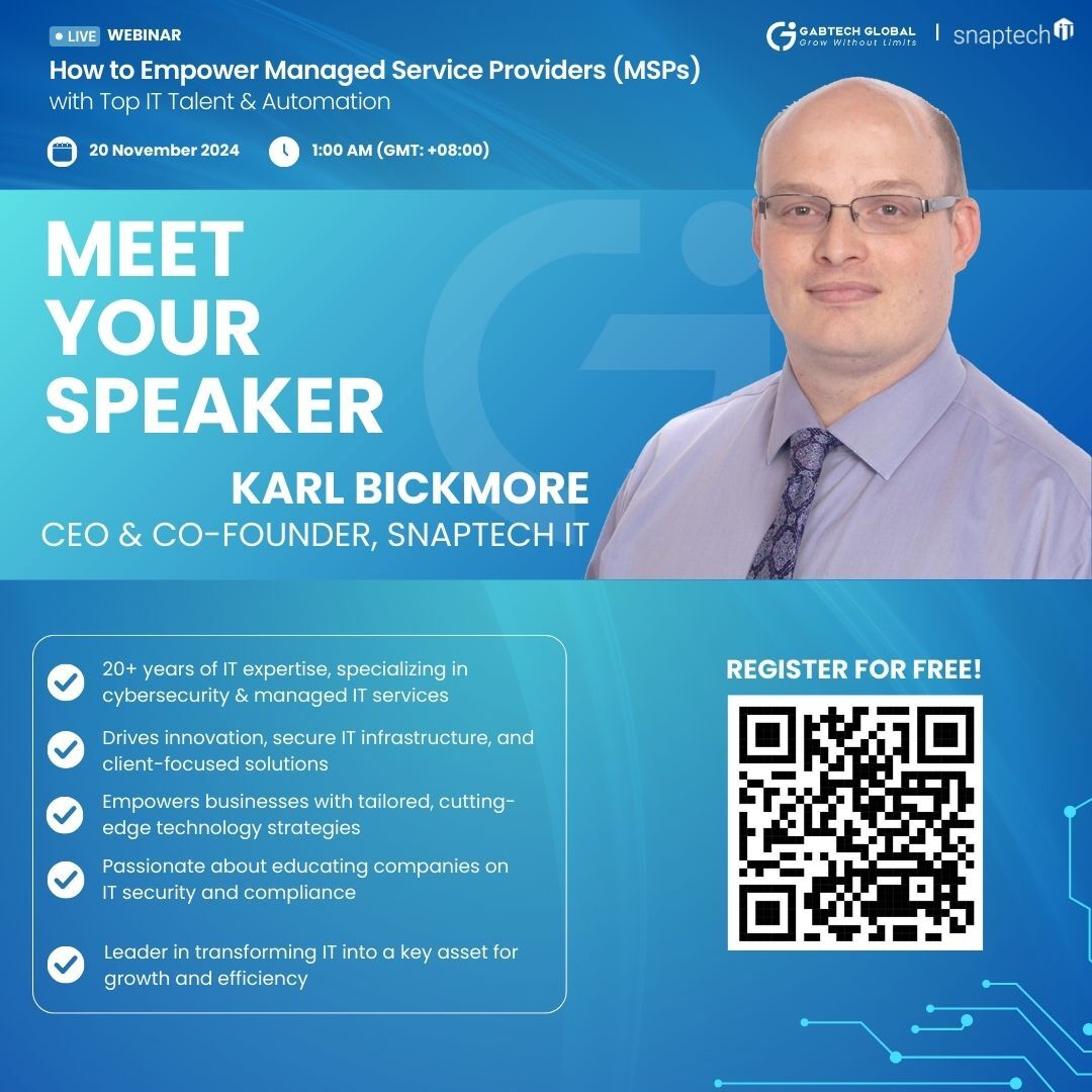 Gabtech - Meet Your Speaker: Karl Bickmore Karl Bickmore , CEO of Snap ...
