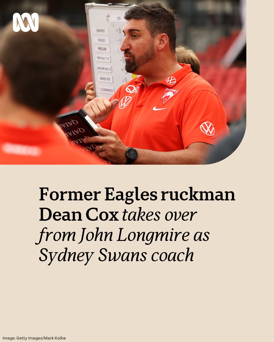 ABC - Former West Coast Eagles premiership ruckman Dean Cox will take ...