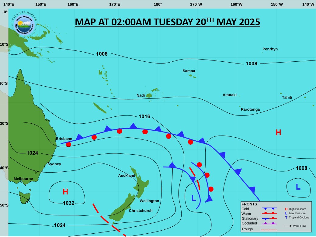 Cook Islands Meteorological Service - Northern and Southern Cooks ...