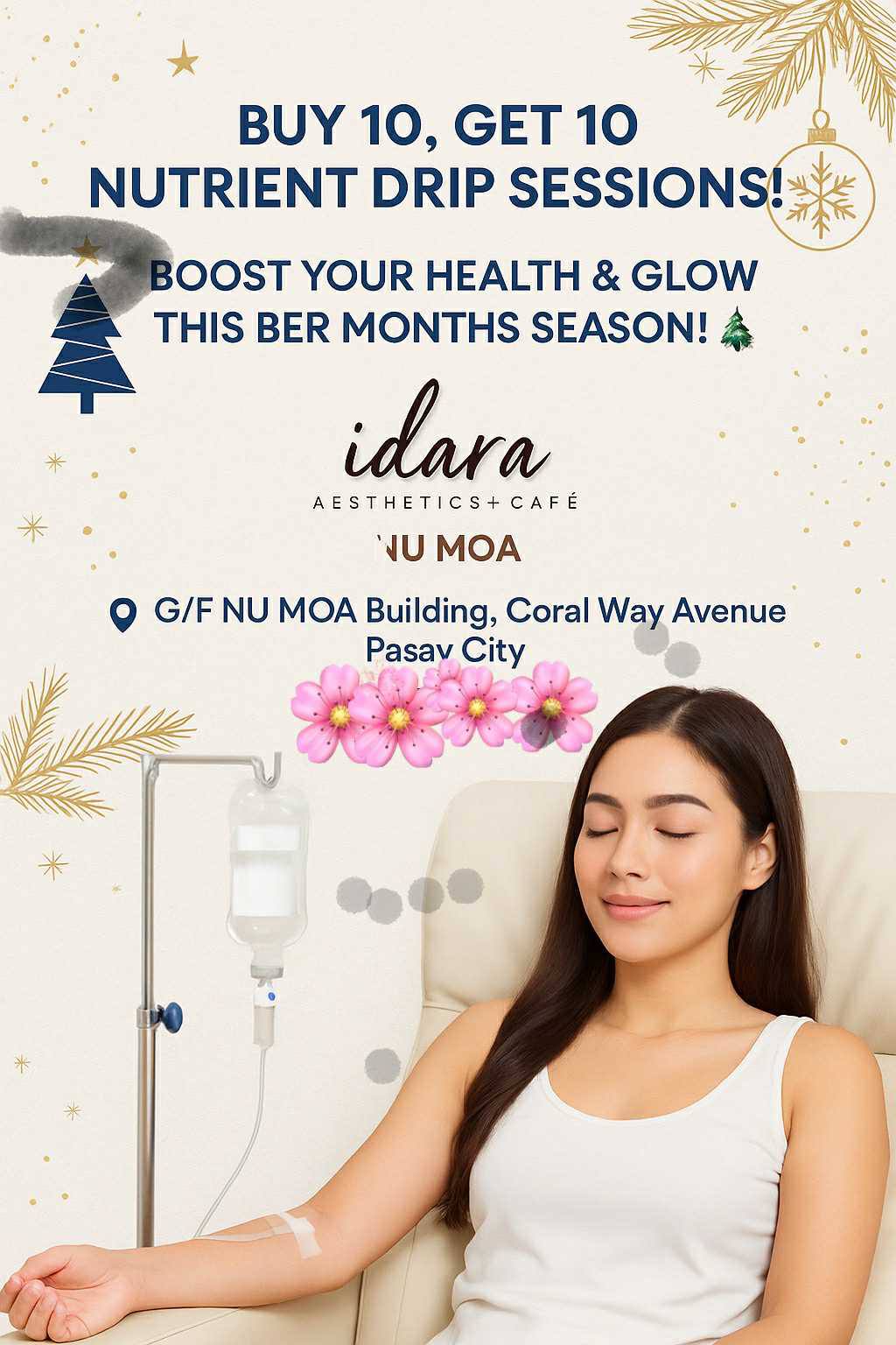 🌸 Idara Gluta Drips! 🌸 ✨ Brighten. Detoxify. Rejuvenate. ✨ Boost your glow from the inside out with our premium Glutathione IV Drip. This powerful antioxidant treatment helps: ✔️ Detoxify the liver
