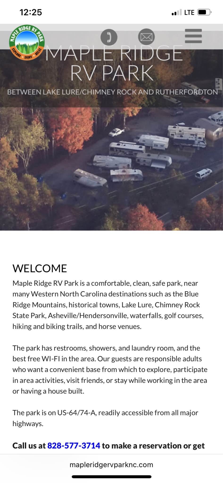 Monthly Rv sites available 650 month + electricity near lake lure in ...