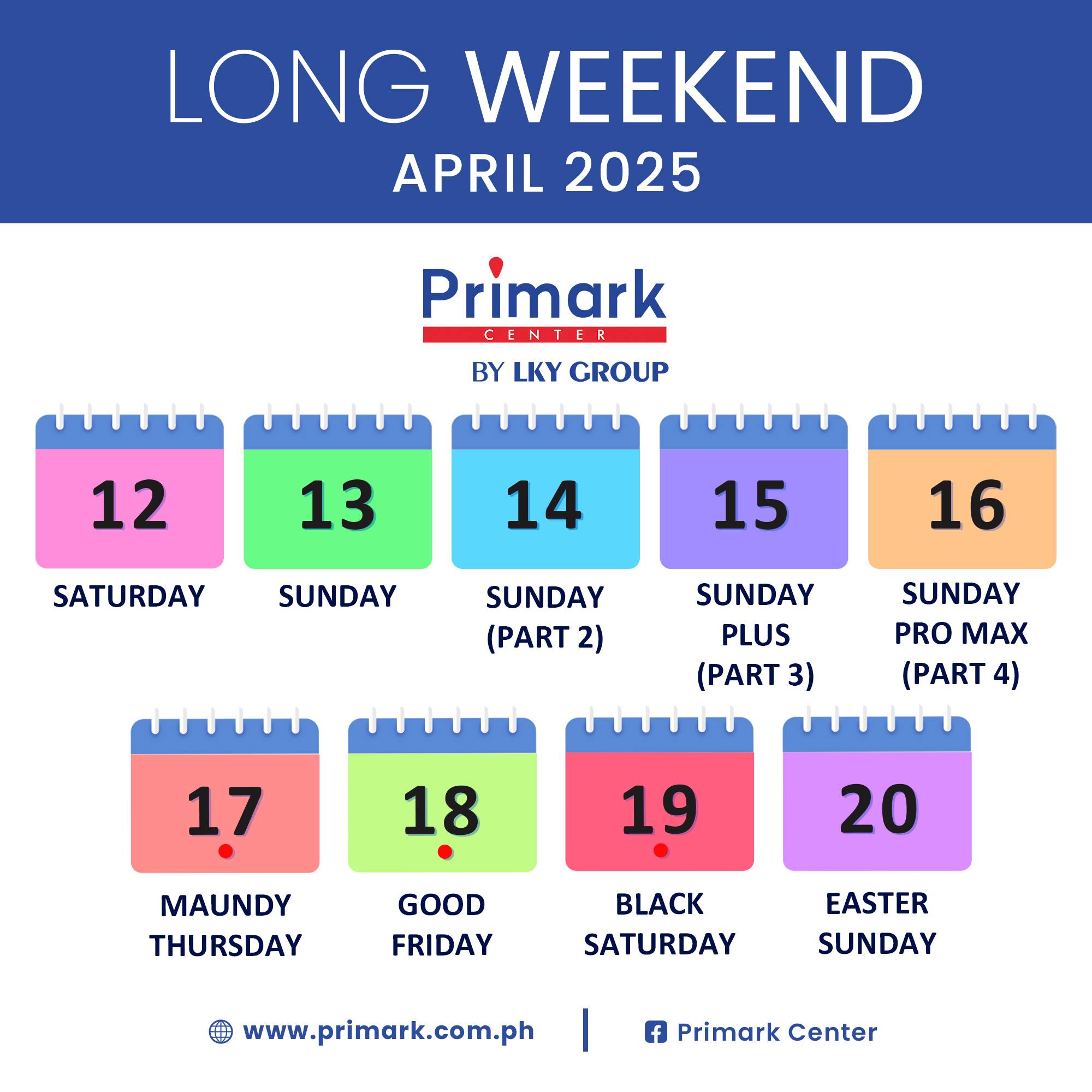 Primark - 🚨 LONG WEEKEND AHEAD! 🚨 #PrimarkCenter #PrimarkCenterTagaytay ...