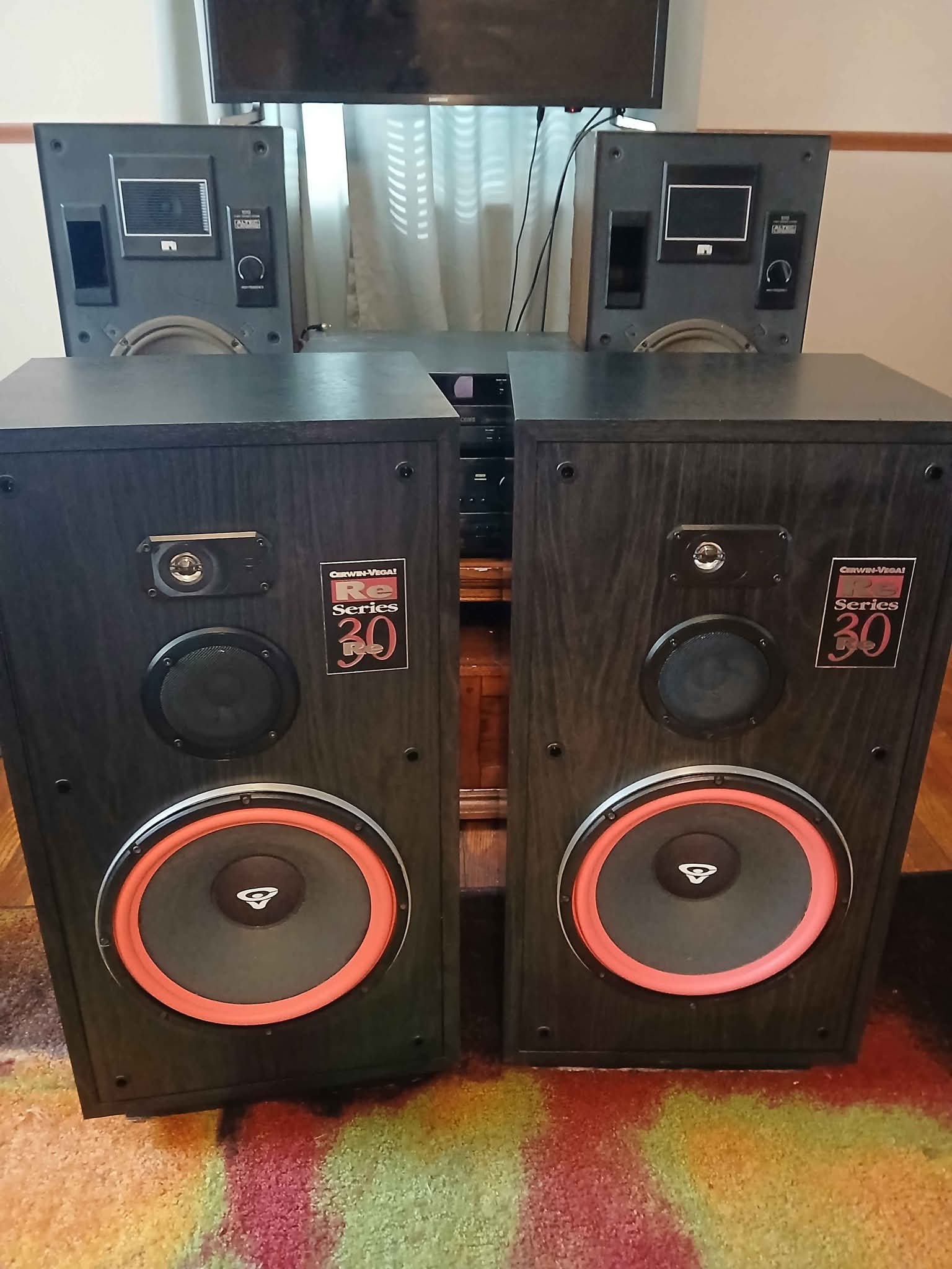 2) Cerwin-Vega SL-12 12″ 3-Way Floorstanding Speakers, (2) Cerwin-Vega