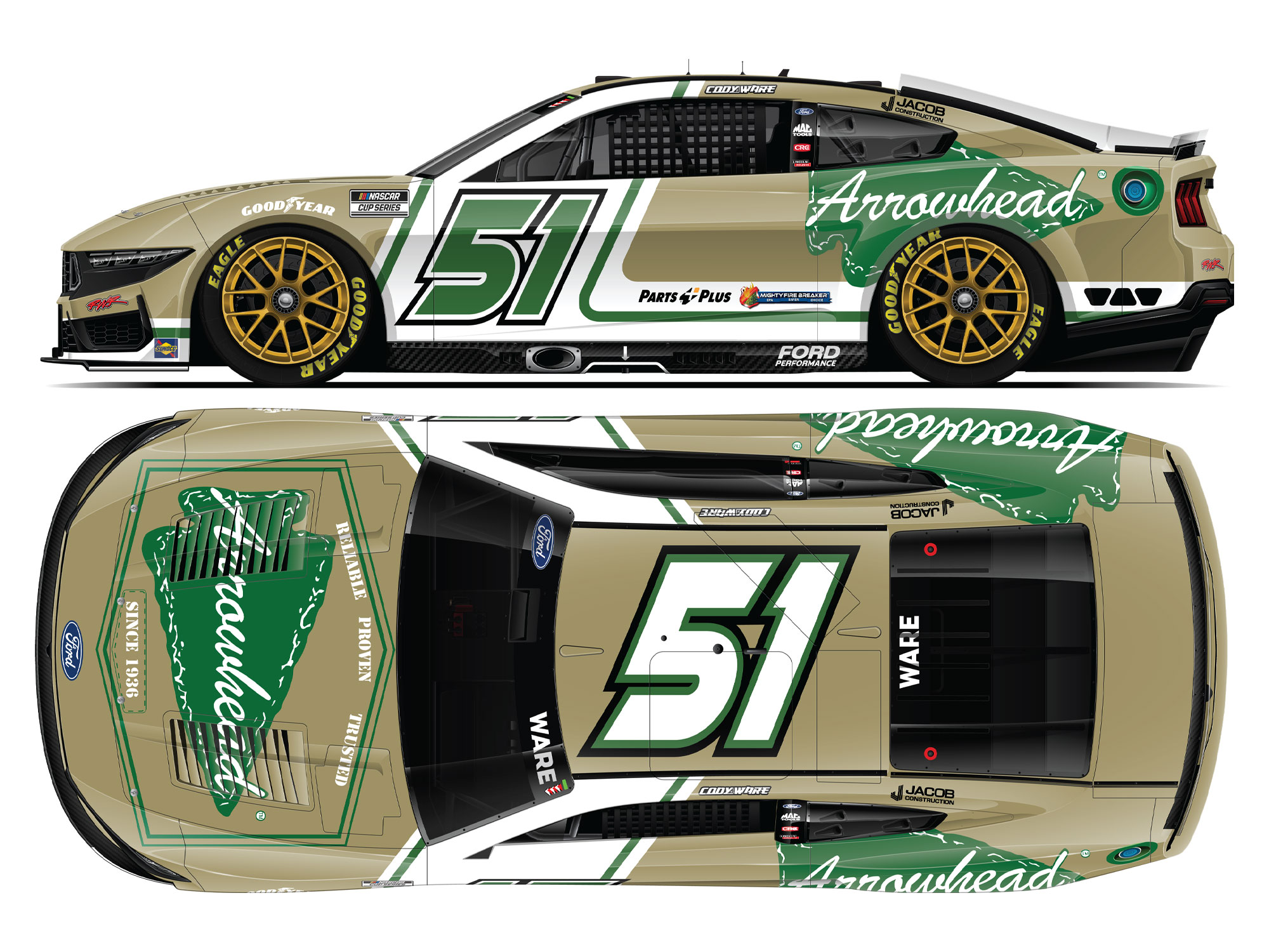 Cody Ware's No. 51 NASCAR die-cast available with Arrowhead Brass