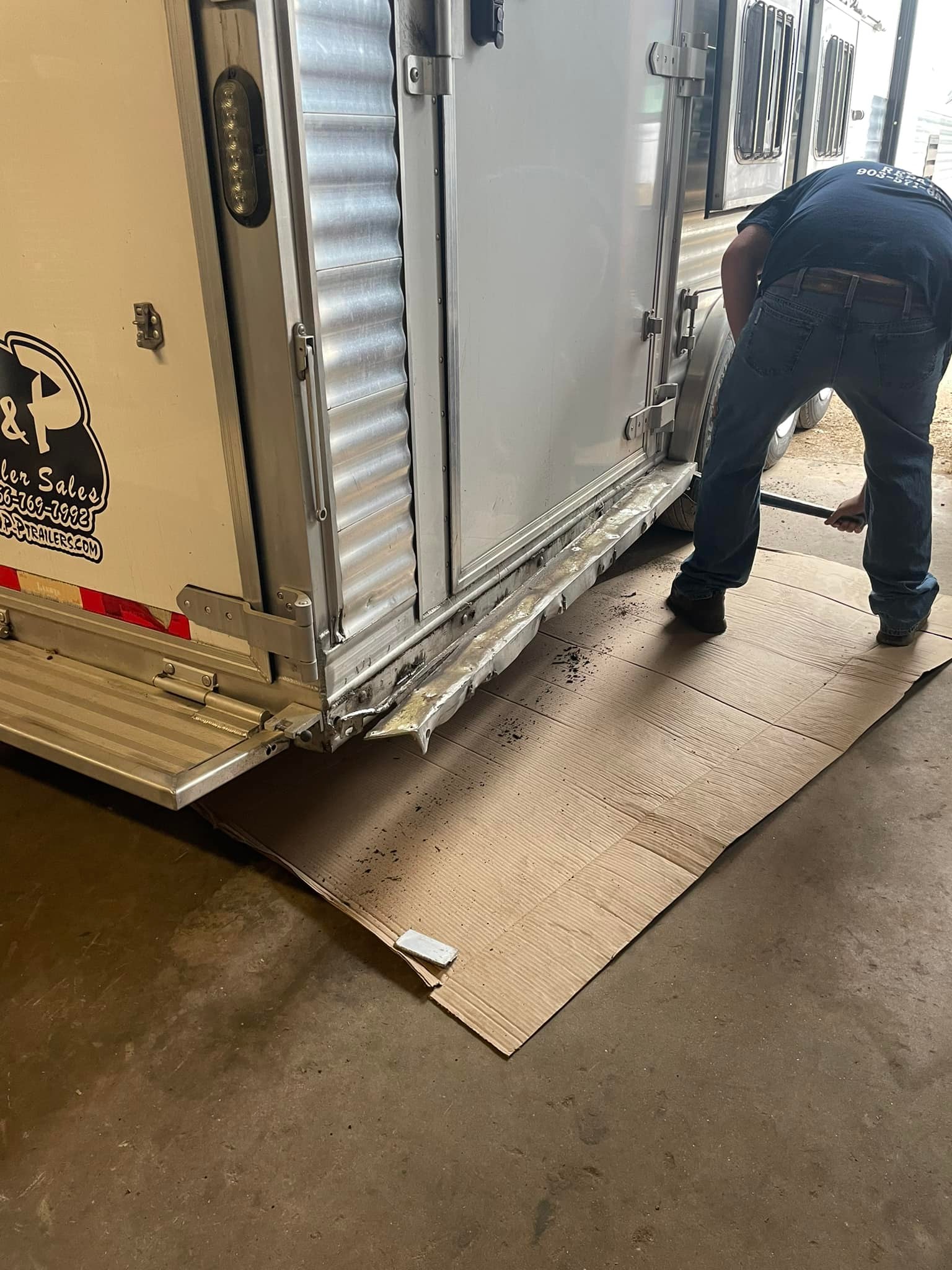 New side ramp installed - Kyle Trailer Repair
