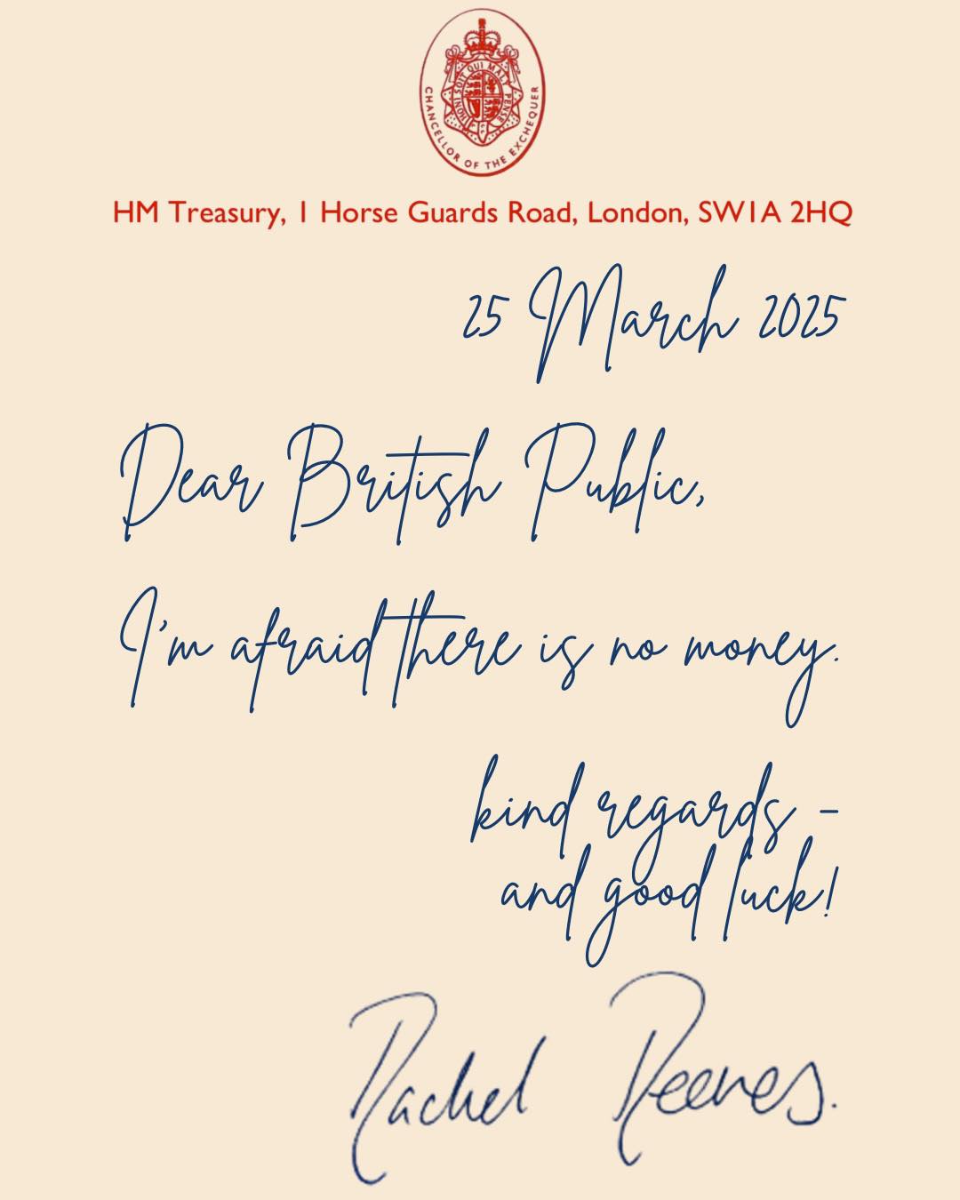 We are the 52% - Leaked note found in Rachel Reeves’ office on the eve ...