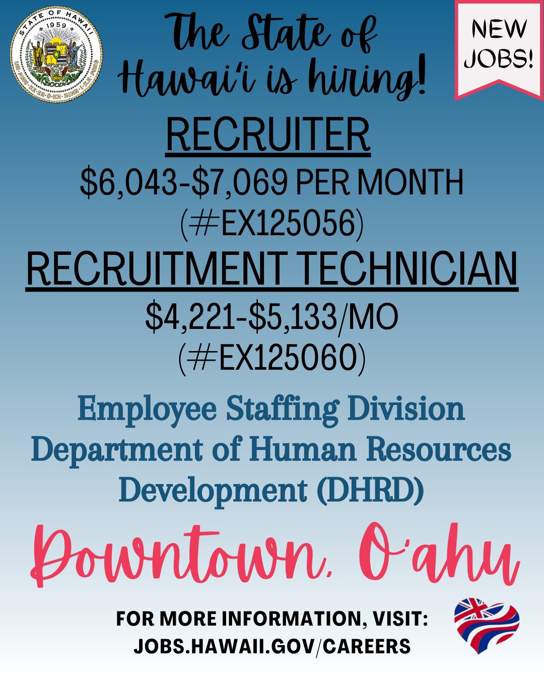 We are hiring for two exempt recruitment positions in the Employee ...