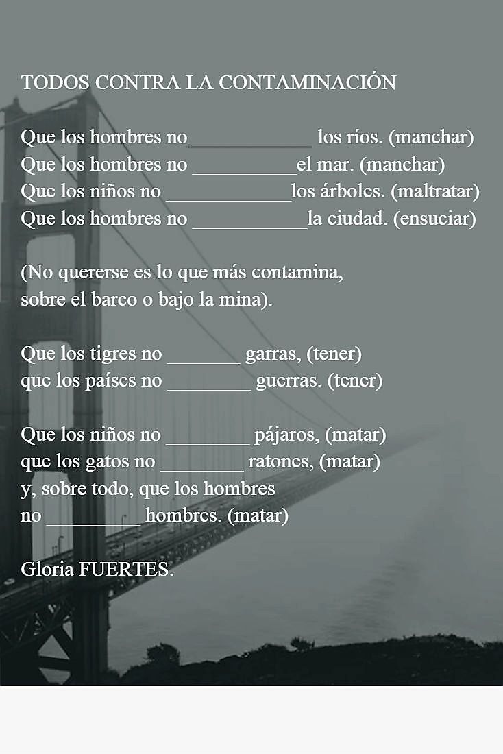 Señora - Que+ presente de subjuntivo #Todos contra la contaminación ...