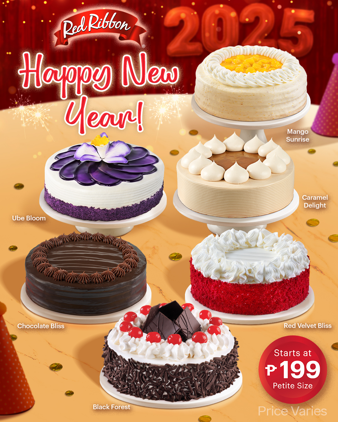Cheers to a new year and sweet... - Red Ribbon Bakeshop
