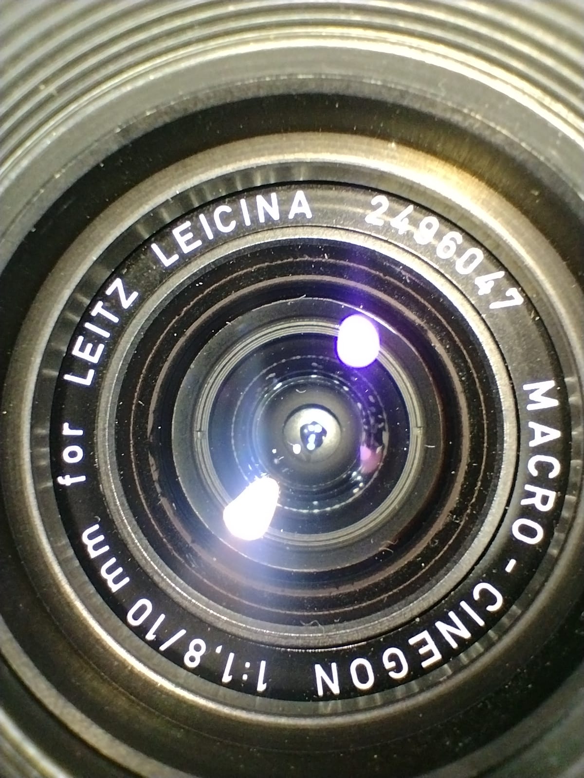 Leitz Leicina macro Cinegon 10mm F1,8. It's a S8mm lens on