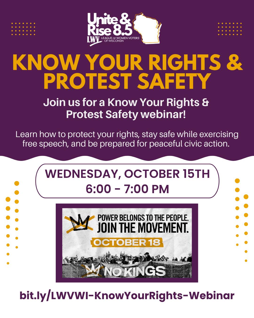 League - Join us for a free webinar on protest safety and knowing your ...