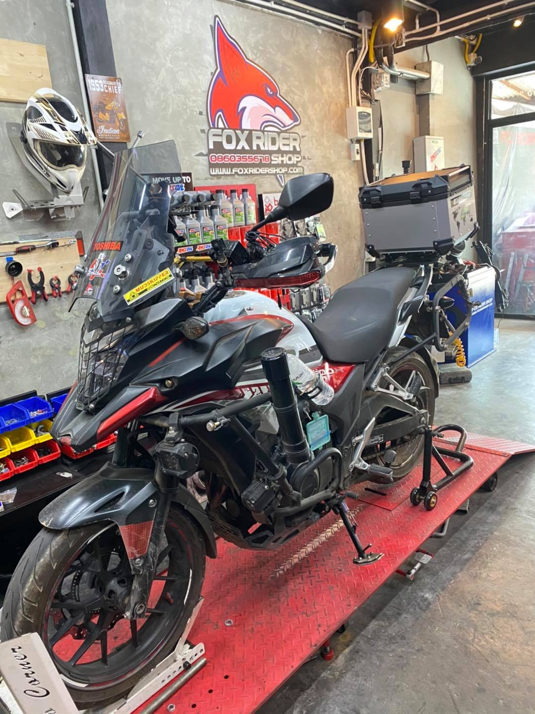 Fox Rider Shop - 🦊 CB500X ติดตั้งชุดปี๊บบนอลูมิเนียม...
