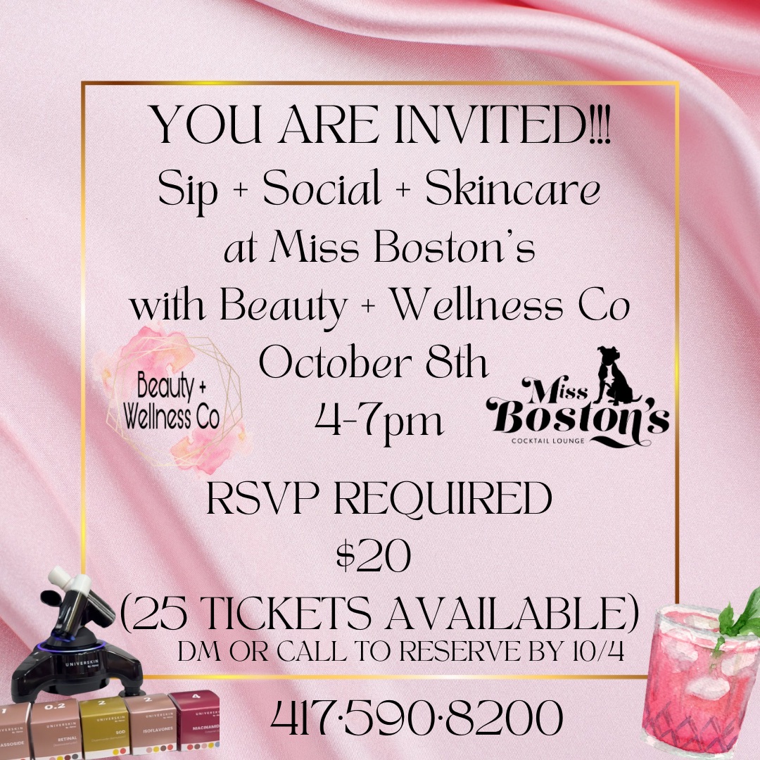 Sip + Social + Skincare collab with Miss Boston’s