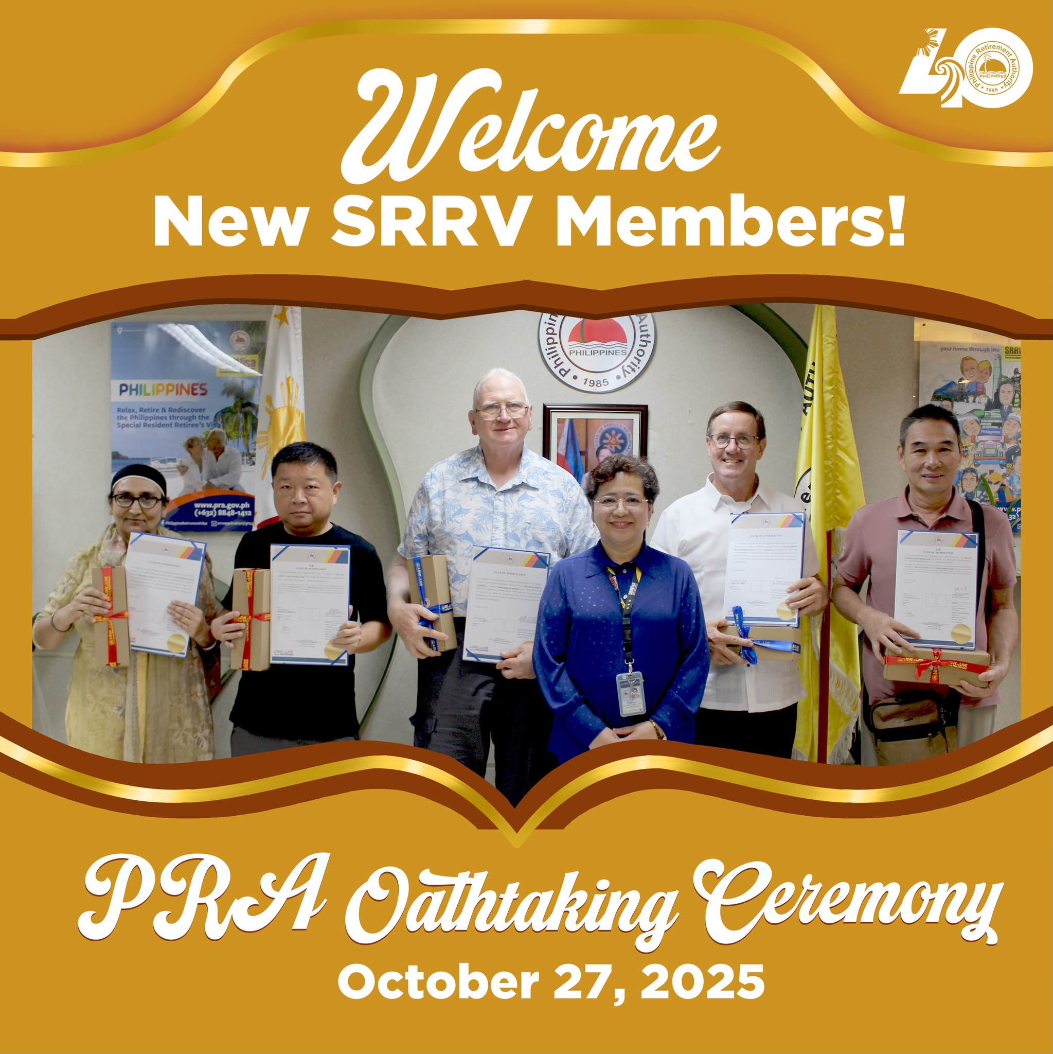 PRA welcomes new SRRV... - Philippine Retirement Authority | Facebook