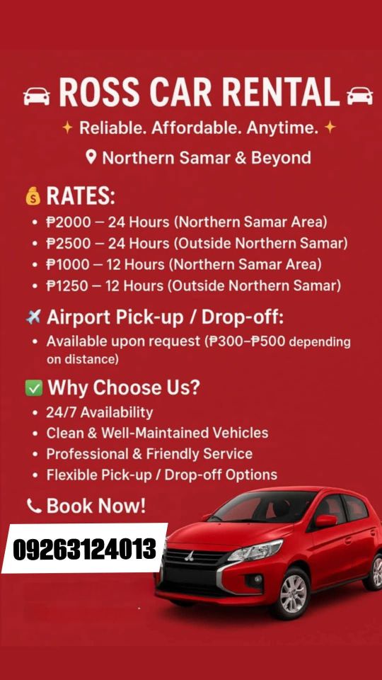 Northern Samar Car for hire/rent | Facebook