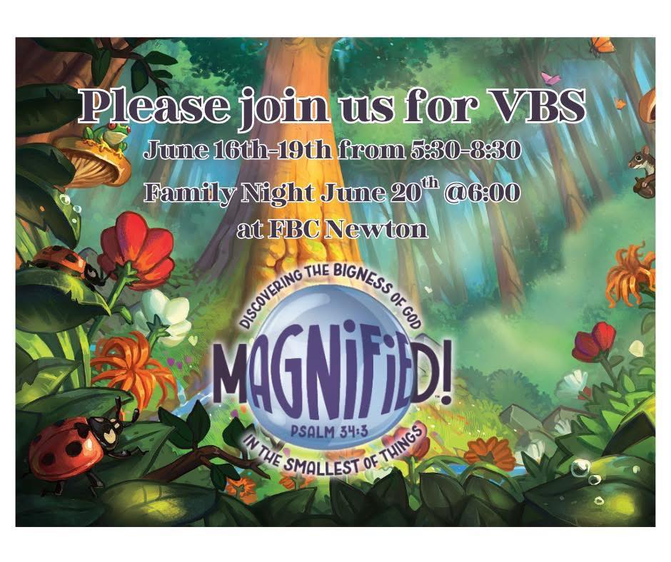 First - VBS is just around the corner! Don't forget to preregister your ...