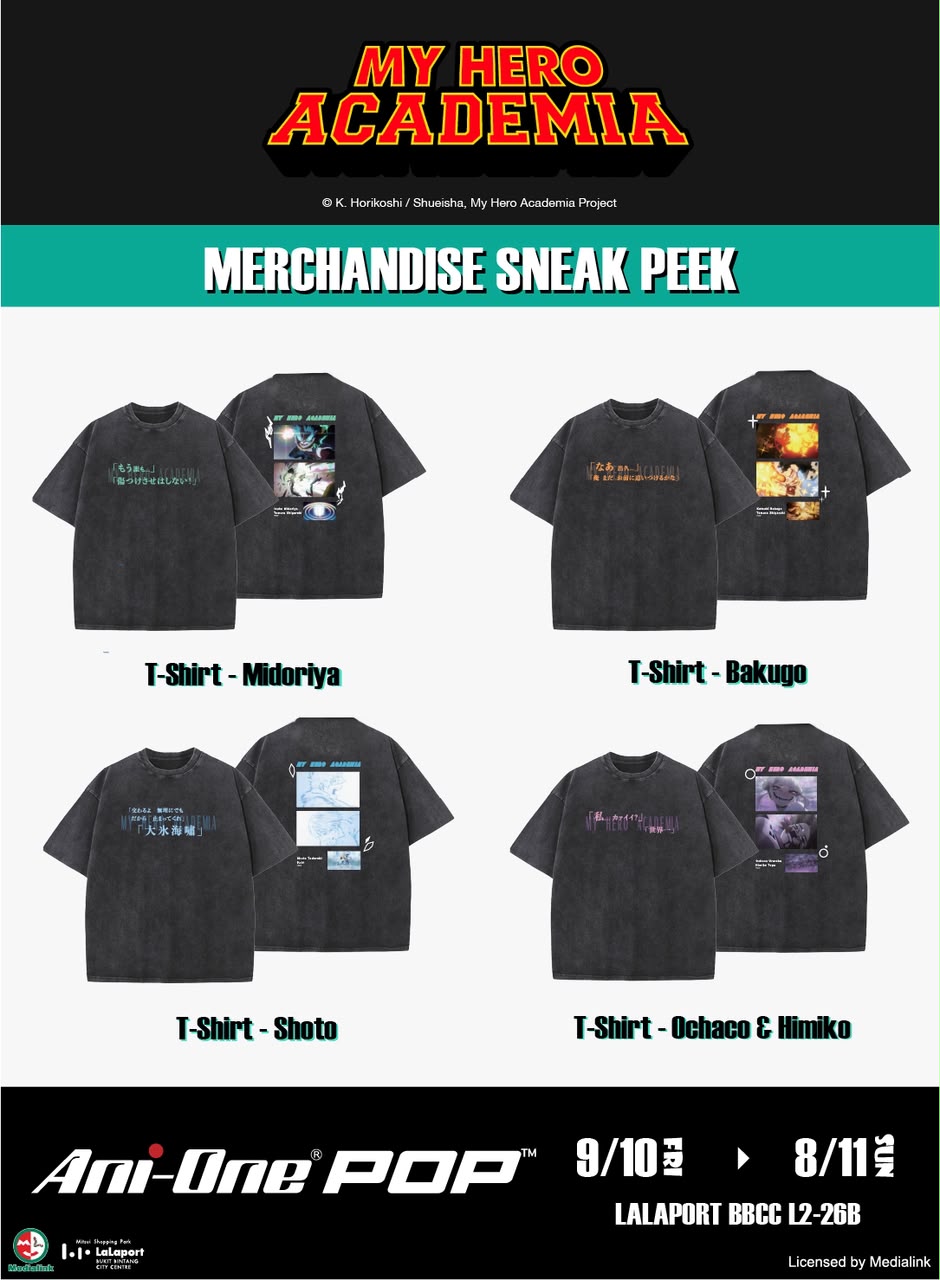 My Hero Academia merchandise at Ani-One POP Lalaport BBCC 9 Oct