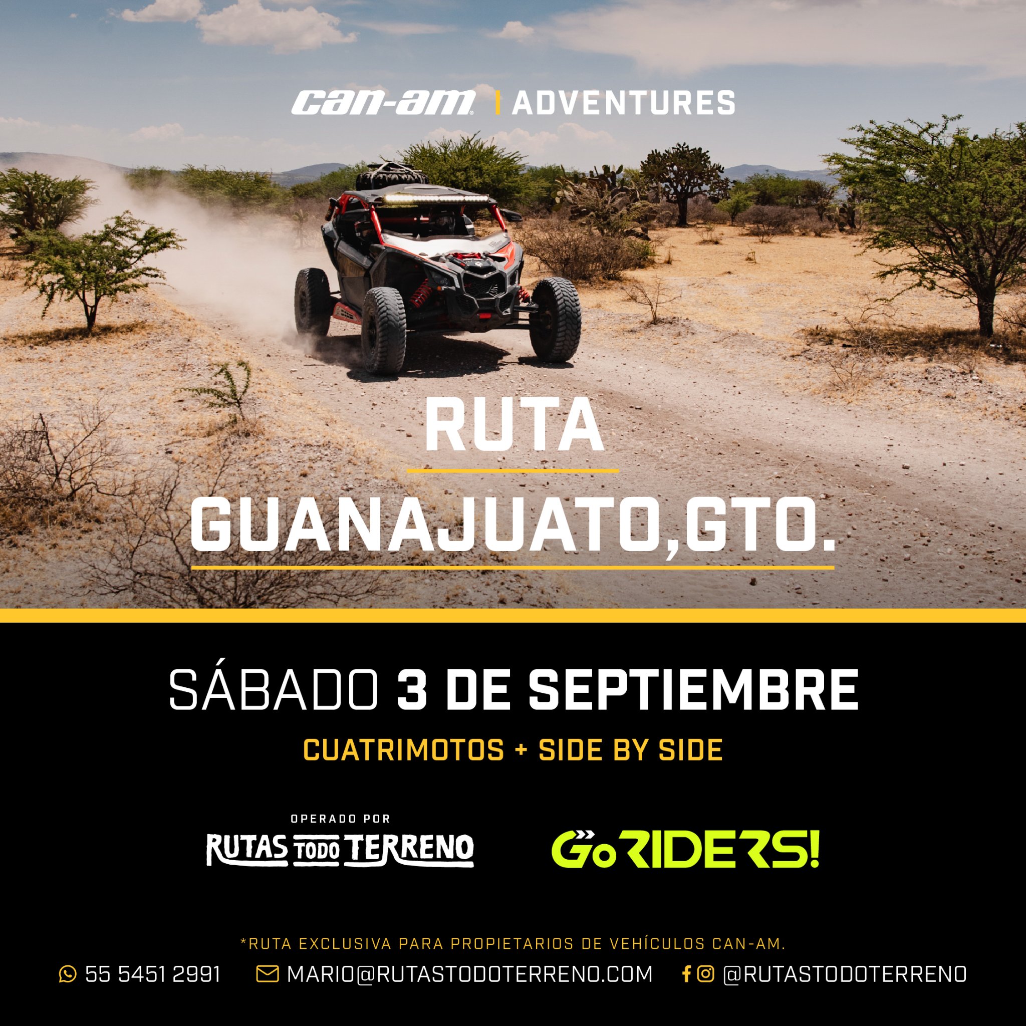 Go Riders - 🚨 Can-Am Adventures; Ruta Guanajuato y operado...