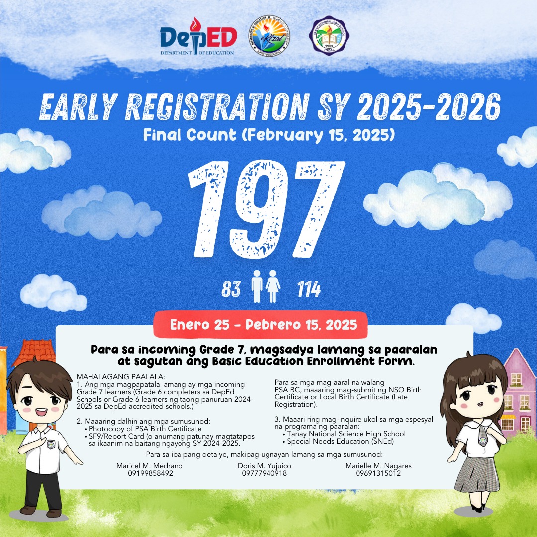DepEd - EARLY REGISTRATION STATS FOR SCHOOL YEAR 2025-2026 Maraming ...
