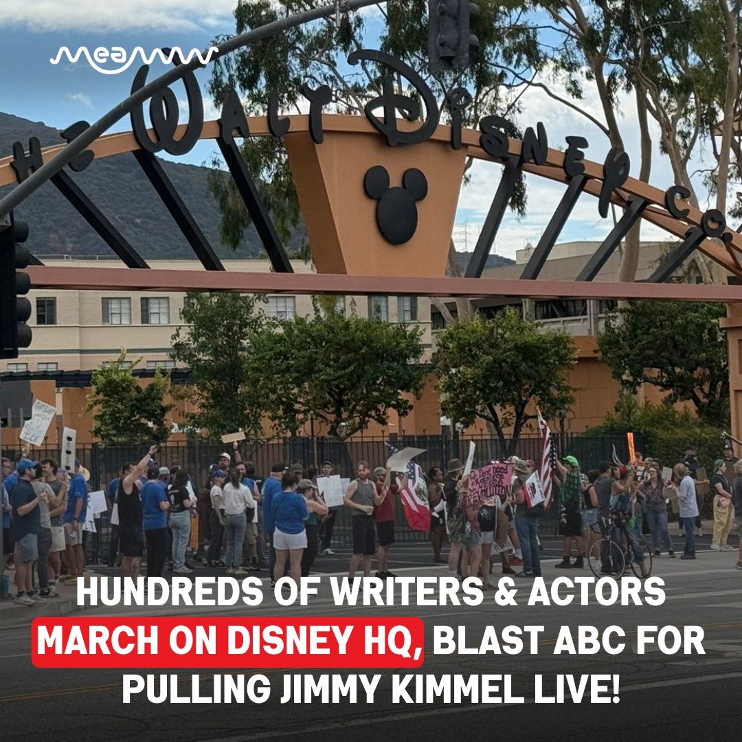 MEAWW - More than 300 writers, actors, and union members flooded Disney ...