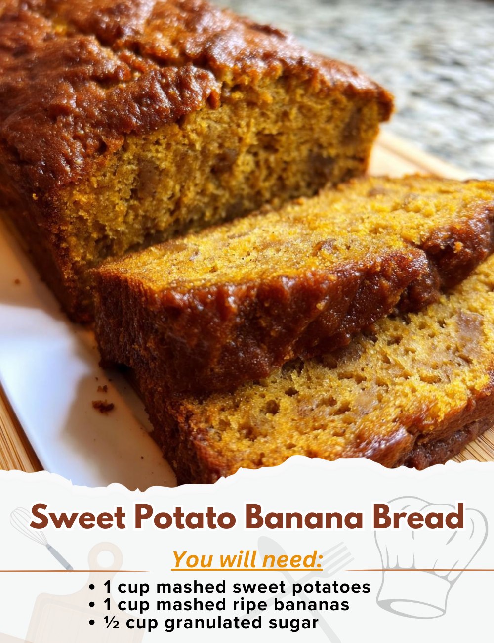 Yummy - Sweet Potato Banana Bread Ingredients: - 1 cup mashed sweet ... - Sweet Potato Banana Bread For Canine Consumption